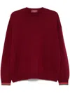 Gucci Wool Cashmere Crewneck Sweater In Red