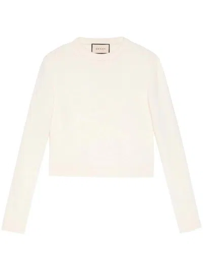 Gucci Crew-neck Wool-cashmere Jumper In White