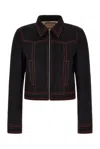 GUCCI TOP STITCHED LONG SLEEVED BOMBER JACKET