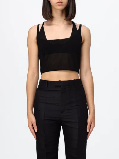 Gucci Cut-out Layered-effect Top In Black
