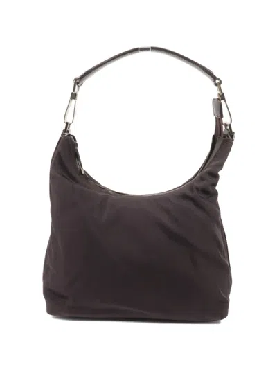 Pre-owned Gucci Top-handle Zipped Tote Bag In Brown