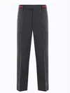 Gucci Web-stripe Tailored Trousers In Gray