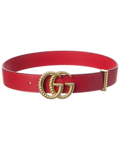 Gucci Leather Belt In Red
