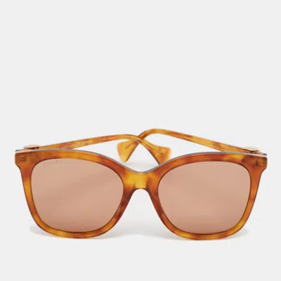 Pre-owned Gucci Tortoise Brown Gradient Gg1071s Frame Butterfly Sunglasses