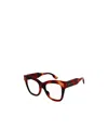 Gucci Tortoise-shell Cat-eye Eyeglasses In Red
