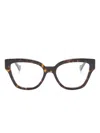 Gucci Tortoiseshell Butterfly-frame Glasses In Brown