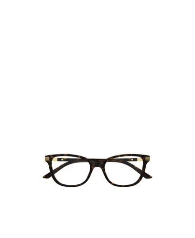 Gucci Tortoiseshell Cat-eye Glasses In Black