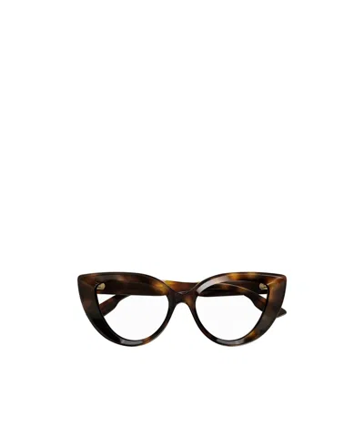 Gucci Tortoiseshell Cat-eye Glasses In Black