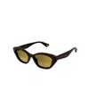 Gucci Tortoiseshell Cat-eye Sunglasses In Black