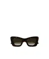Gucci Tortoiseshell Cat-eye Sunglasses In Black