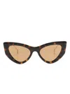 Gucci Tortoiseshell-effect Cat-eye Sunglasses In Brown