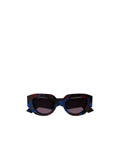 Gucci Tortoiseshell-effect Geometric-frame Glasses In Black