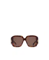 Gucci Tortoiseshell-effect Logo-plaque Sunglasses In Brown