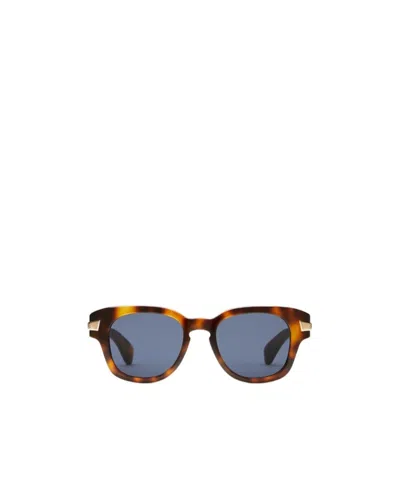 Gucci Tortoiseshell-effect Oval-frame Sunglasses In Gray