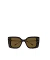 Gucci Tortoiseshell-effect Oversize-frame Sunglasses In Multicolor