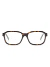 Gucci Tortoiseshell-effect Rectangle-frame Glasses In Brown