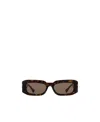 Gucci Tortoiseshell-effect Rectangle-frame Glasses In Brown