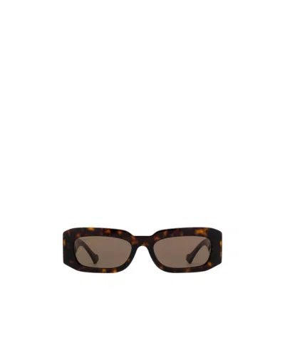 Gucci Tortoiseshell-effect Rectangle-frame Glasses In Brown