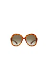 Gucci Tortoiseshell-effect Round-frame Sunglasses In Brown