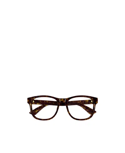 Gucci Tortoiseshell-effect Square-frame Glasses In Black