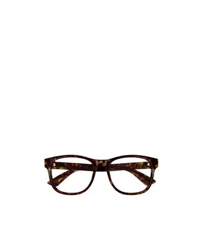 Gucci Tortoiseshell-effect Square-frame Glasses In Brown