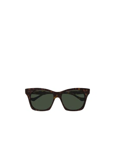 Gucci Tortoiseshell-effect Square-frame Sunglasses In Black