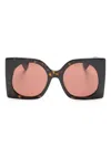 Gucci Square-frame Sunglasses In Brown