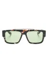 Gucci Tortoiseshell-effect Square-frame Sunglasses In Brown