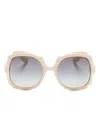 Gucci Tortoiseshell-effect Square-frame Sunglasses In Neutrals
