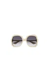 Gucci Tortoiseshell-effect Square-frame Sunglasses In Nude