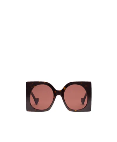 Gucci Tortoiseshell-effect Square-frame Sunglasses In Pink