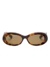 Gucci Tortoiseshell Oval-frame Sunglasses In Brown