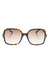 Gucci Tortoiseshell Oversize-frame Sunglasses In Brown