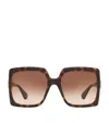 Gucci Tortoiseshell Print Square Sunglasses In Brown