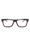 Gucci Tortoiseshell Rectangle-frame Glasses In 褐色