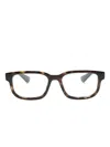 Gucci Tortoiseshell Rectangle-frame Glasses In Brown