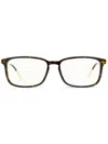 Gucci Tortoiseshell Rectangle-frame Glasses In Multi