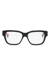 Gucci Tortoiseshell Rectangle-frame Glasses In Schwarz