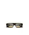 Gucci Tortoiseshell Rectangle-frame Sunglasses In Black