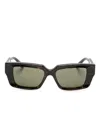Gucci Tortoiseshell Rectangle-frame Sunglasses In Brown