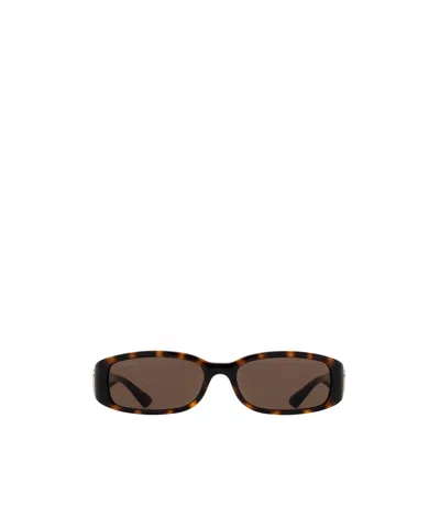 Gucci Tortoiseshell Rectangle-frame Sunglasses In Brown