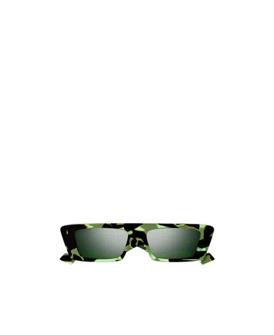 Gucci Tortoiseshell Rectangle-frame Sunglasses In Green