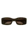 Gucci Tortoiseshell Rectangle Sunglasses