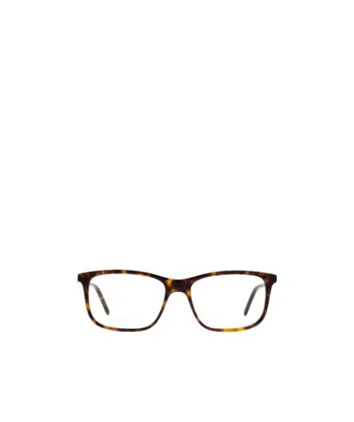 Gucci Tortoiseshell Rectangular-frame Glasses In Black