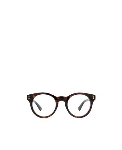 Gucci Tortoiseshell Round-frame Glasses In Black