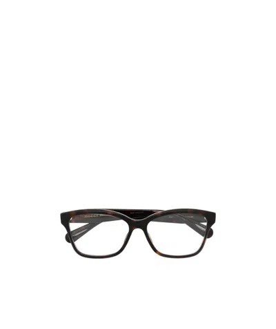 Gucci Tortoiseshell Square-frame Glasses
