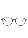 Gucci Tortoiseshell Square-frame Glasses In 黑色