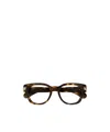 Gucci Tortoiseshell Square-frame Glasses In Black