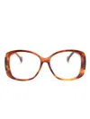 Gucci Tortoiseshell Square-frame Glasses In Brown