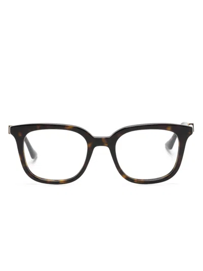 Gucci Tortoiseshell Square-frame Glasses In Brown